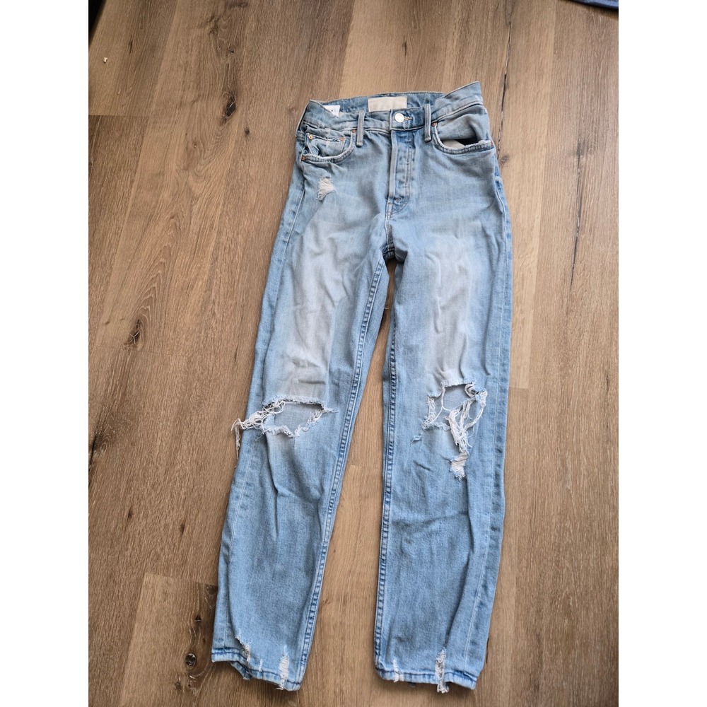 MOTHER The Tomcat The Confession Distressed Ankle Jeans Button Fly 25